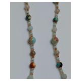 Beautiful Natural Aqua Terra Jasper Necklace 11" long