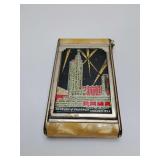 1934 Chicago Worlds Fair Compact. Amazing Piece. Powder and puffs missing.