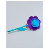 Vintage Coro enameled metal flower brooch, likely from the 1960s or 1970s. Some chipping on stem leaf.