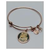 Alex and Ani Hand of Fatima Rose Gold Expandable Bangle Bracelet.