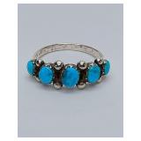 Silver Zuni Turquoise Ring, Sterling is not stamped on ring. Size 6