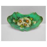 Vintage Russian Handpainted Lacquered Floral Hair Barrette - Artist Signed