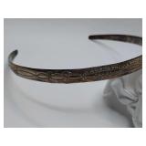 Sterling Silver Headband, weighs 42 grams. Navajo Artisan Joe Piaso Jr is the newest addition to our group of Native American Silversmiths.
