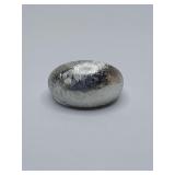 Silver costume textured/brushed dome ring. Size 6.