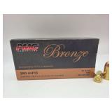 PMC BRONZE 380 AUTO 90gr FMJ 50RD Ammo / 380A