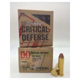 Two HORNADY CRITICAL DEFENSE 357 MAG 125gr FTW 25RD Ammo / 90500