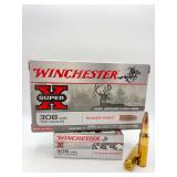 Two WINCHESTER SUPER X 308 WIN 180gr POWER POINT 20RD Ammo / X3086
