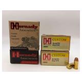 Four HORNADY CUSTOM 32 Auto 60gr XTP 25RD Ammo / 90062