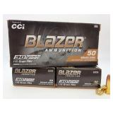 Three CCI BLAZER 30 SUPER CARRY 115gr FMJ 50RD Ammo / 20064538
