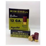 Two AGUILA MINISHELL 12GA 1 3/4" 25RD 4B, 1B Ammo / 1CHB1385
