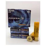 Three FEDERAL POWER SHOK 20GA 3" 5RD Ammo / F207 2B