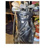 Golf clubs, golf bag, ball retriever and everything as shown.