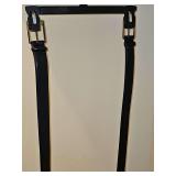 50 in and 52-in Italian leather belts. In good condition.