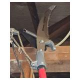 Manual extension pole saw.