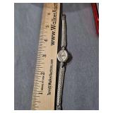 Ladies Waltham watch. Case back is marked 14K, band is marked 10Kgold filled.