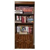 Vintage two-door, three shelf bookcase. 28x15x72 in tall. Contents are NOT included.