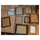 Grouping if photo frames. Various sizes.