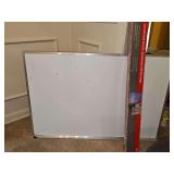 36x24 whiteboard with 36 in to 64-in tall adjustable black aluminum tripod easel
