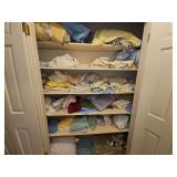 Contents of upstairs linen closet.