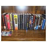 Shelf of books. Mostly hardbacks with dust covers. NOTE: See last two photos for FIRST EDITIONS AND AN AUTOGRAPHED 'Lost In A Fever'