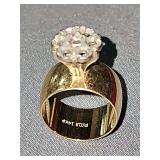 14K ring. Size 6.  Stones have been removed. 8.83 grams