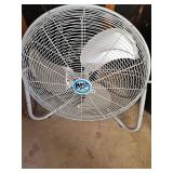 3-speed Max Air high velocity floor fan. Approximately 20 in. Working properly.