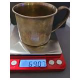 Sterling silver baby cup. Damaged. Weights 69.07 grams.