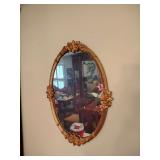 Oval gold gilt frame mirror