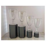 Set of (4) Marquis by Waterford Sparkle Crystal Iced Tea Glasses in original box - 6-3/4” tall