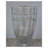 Marquis by Waterford Quadrata 12” Crystal Flower Vase with Frosted Squares
