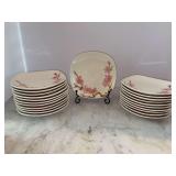 Set of (22) Poppytrail Peach Blossom Metlox Dessert Plates - 6” - some chipping (see pics)