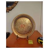 24k electro gold plated serving tray