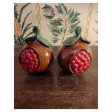 Set of 2 very pretty home decor ceramic pomegranates