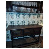 Jacobean Revival style Oak sideboard or buffet from the 1920s or 1940s.