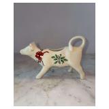 Lenox Holiday Cow Creamer - 6-3/4” long x 4-1/2” tall