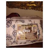 NEW Champlant 8x10 washable area rug in hues of blue and white
