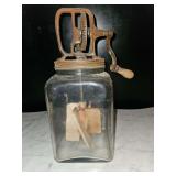 Antique hand crank butter churn