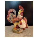 Vintage Seymour Mann Provence Hand Painted Faience Rooster Chicken Figurine