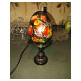 Hand crafted Made in Russia decorative egg with small stand