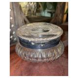 Antique Pairpoint American Brilliant Cut Glass Large Hinged Jewelry Dresser Box - 4” tall
