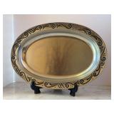 Lenox Spyro Hollowware oval serving platter - 18 x 12
