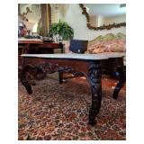 Decorative carved Marble top coffee table