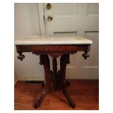 Marble top side table (top needs cleaning)