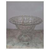 Gorham Round Fine Crystal Footed Centerpiece Bowl - 9-3/4”D x 6-5/8” tall