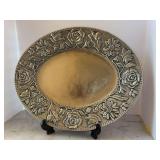 Beautiful Wilton Armetale “Garden Path” Oval Platter - 19-3/4 x 15-3/4