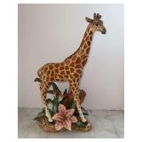 Retired Fitz & Floyd Exotic Jungle Giraffe Ceramic Figurine - 16” tall