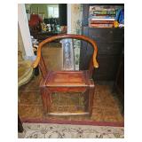19th-century antique Chinese horseshoe-back chair. 24" Wide 13-1/2" Seat Depth 19" Top of seat 36" Tall Overall