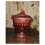 Vintage Jeannette Glass Wedding Bowl candy dish