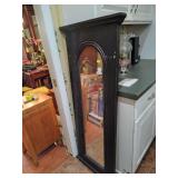 Solid wood framed arched column mirror