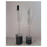 Pair of Waterford Crystal Classic Champagne Flutes in original box - 11” tall